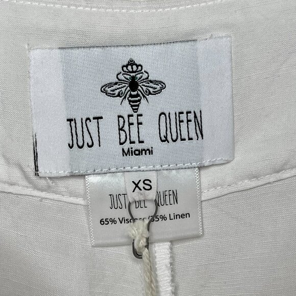 Just Bee Queen | Kai Linen Blend Wide Leg Pant in Ivory - Picture 5 of 6